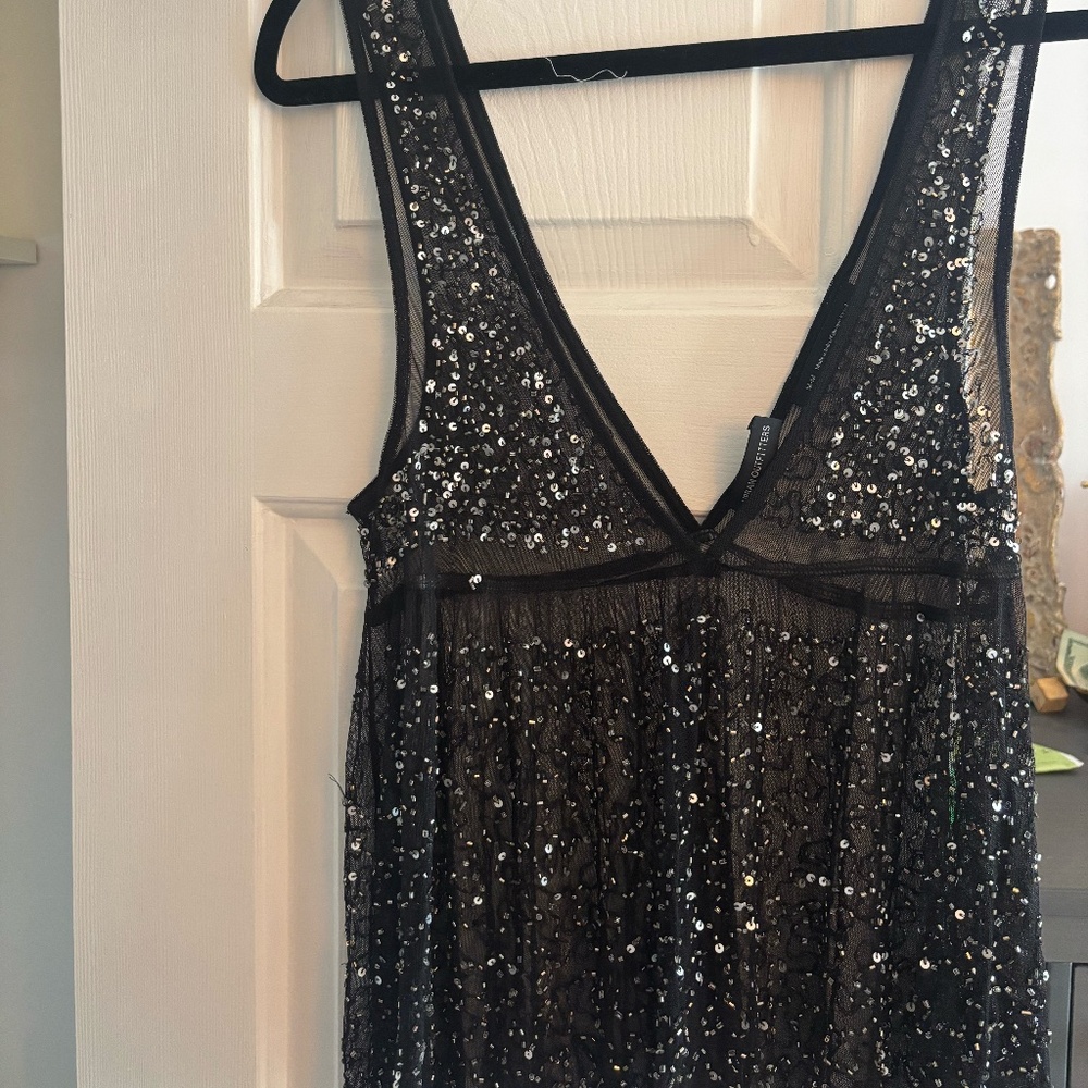Urban Outfitters Sparkly Black Top - Size S